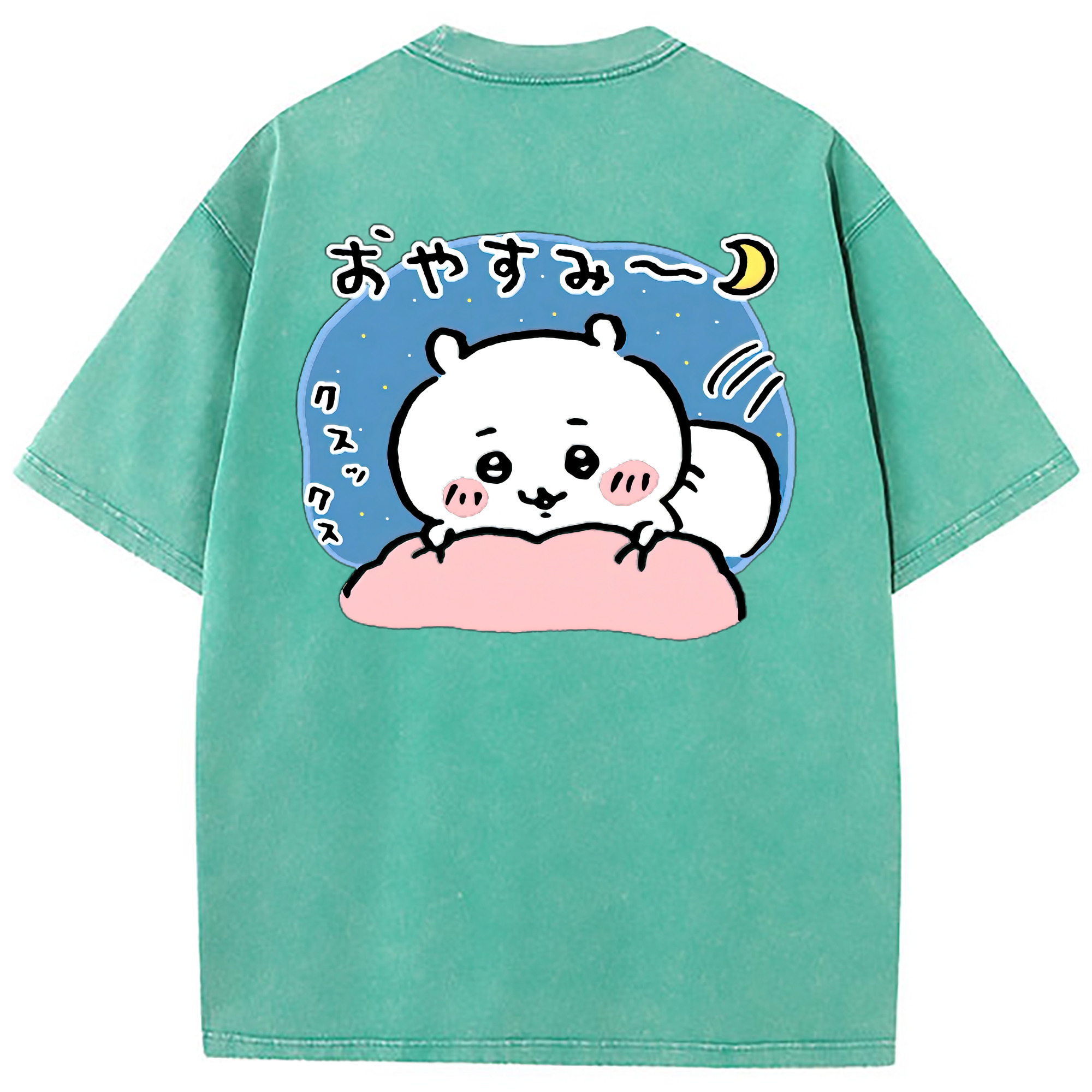 （画像用） ちいかわ ちいかわ Chii-kawa chiikawa 綿100% ヴィンテージ風 半袖Tシャツ（背面プリント）
